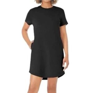 Sandwashed‎ T-Shirt Dress Casual Mini Short Sleeve Black Dress size L / #7164